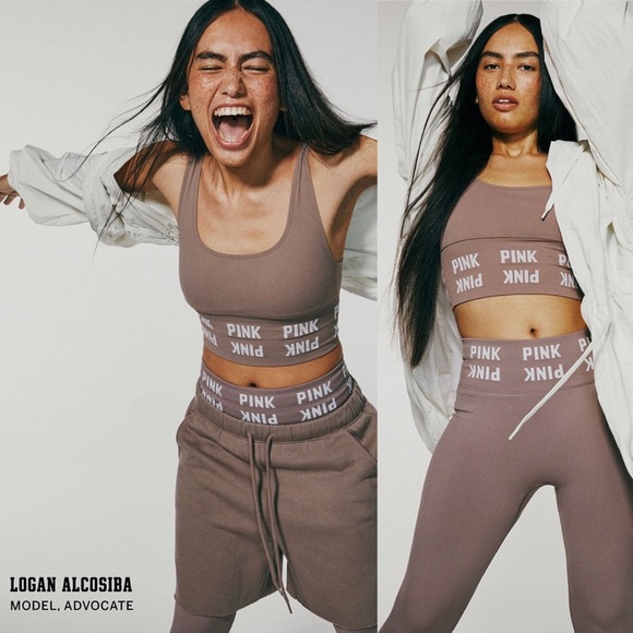 VS Pink Iced Coffee Seamless Sports Bra & Seamless High Waist Leggings - Picture 12 of 13